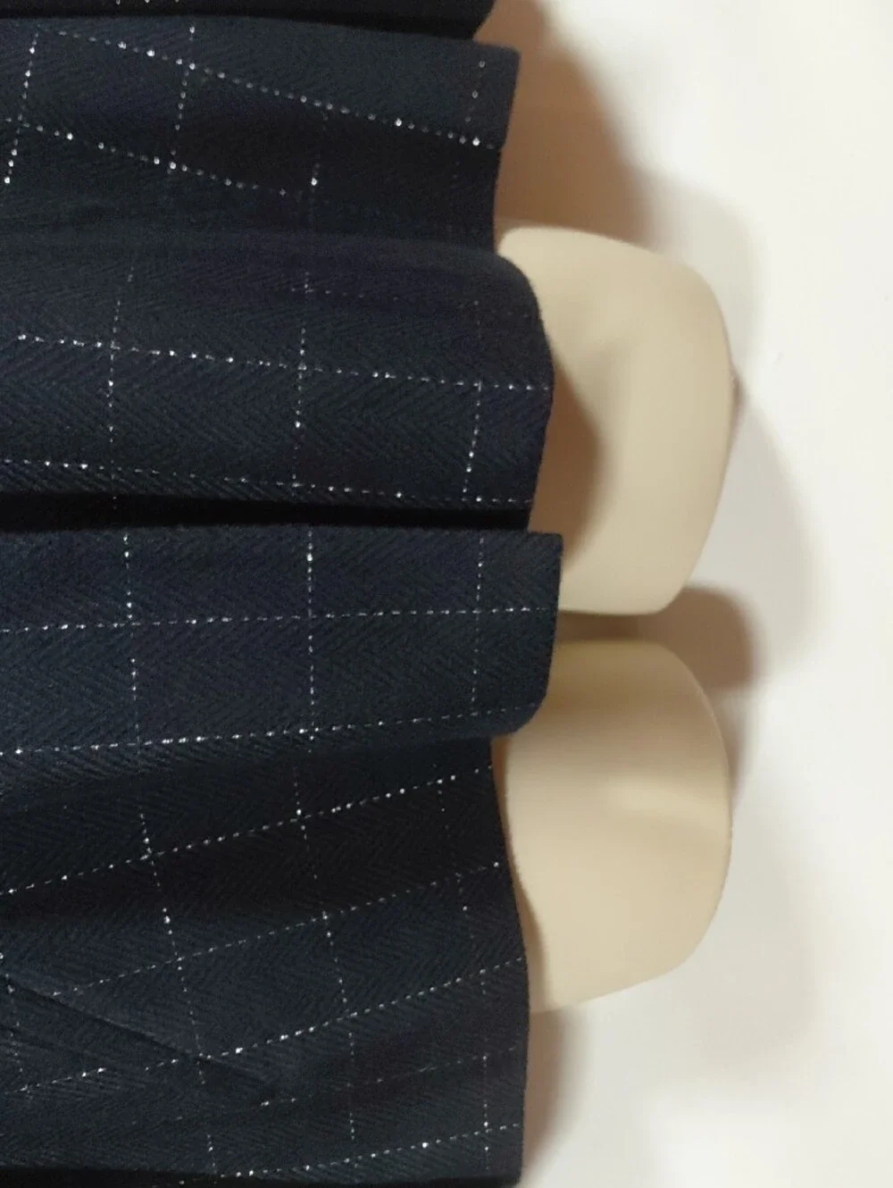 George Simonton Black Metallic Thread Windowpane Knit Blazer Skirt Set Size 14